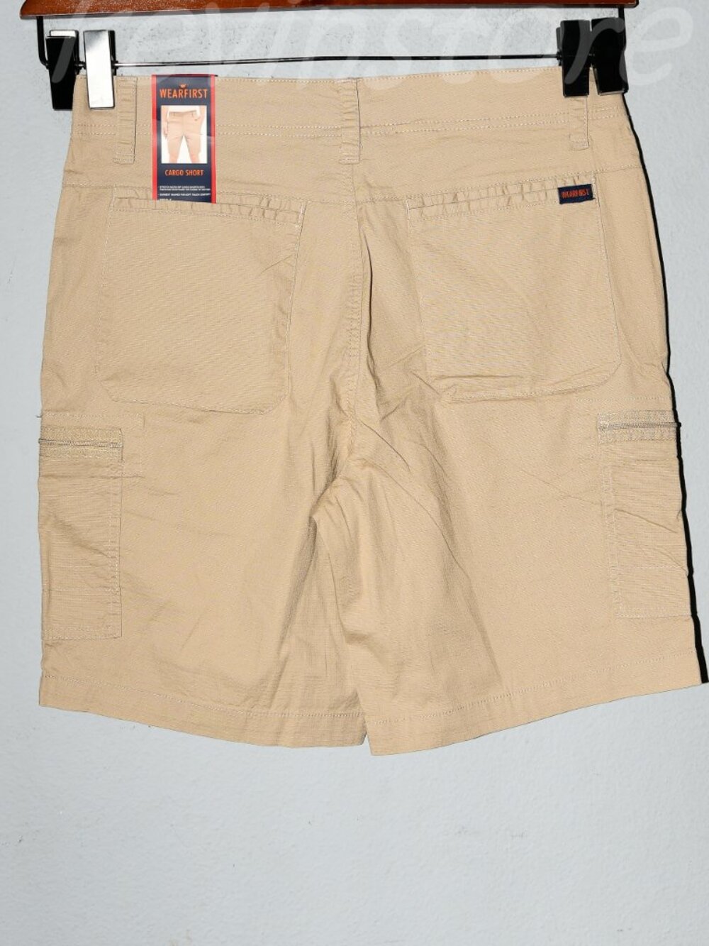 Men's Cargo Shorts - Black, Tan, Light Khaki - Picture 3 of 16